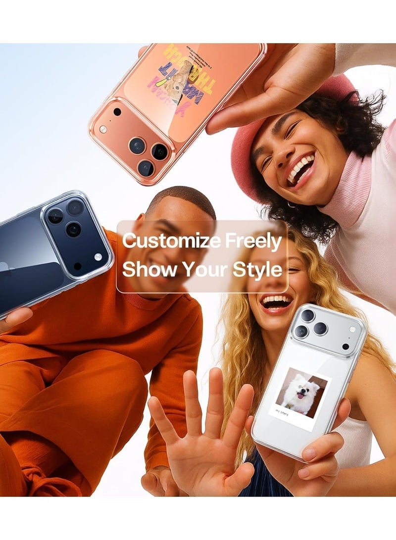 جراب شفاف لهاتف آيفون 17 برو ماكس - مزود بزر للتحكم بالكاميرا، فائق النحافة، مقاوم للصدمات، مقاوم للاصفرار، مقاوم للخدوش، قبضة محسنة، جرابات هواتف مزخرفة يمكنك صنعها بنفسك (لهاتف آيفون 17 برو ماكس) - Image 3